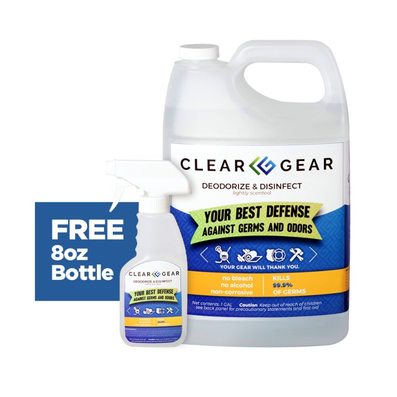 Clear Gear Disinfecting Spray 1 Gallon - Your Defense Against Odors and Germs